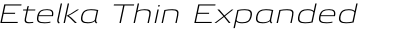 Etelka Thin Expanded Italic